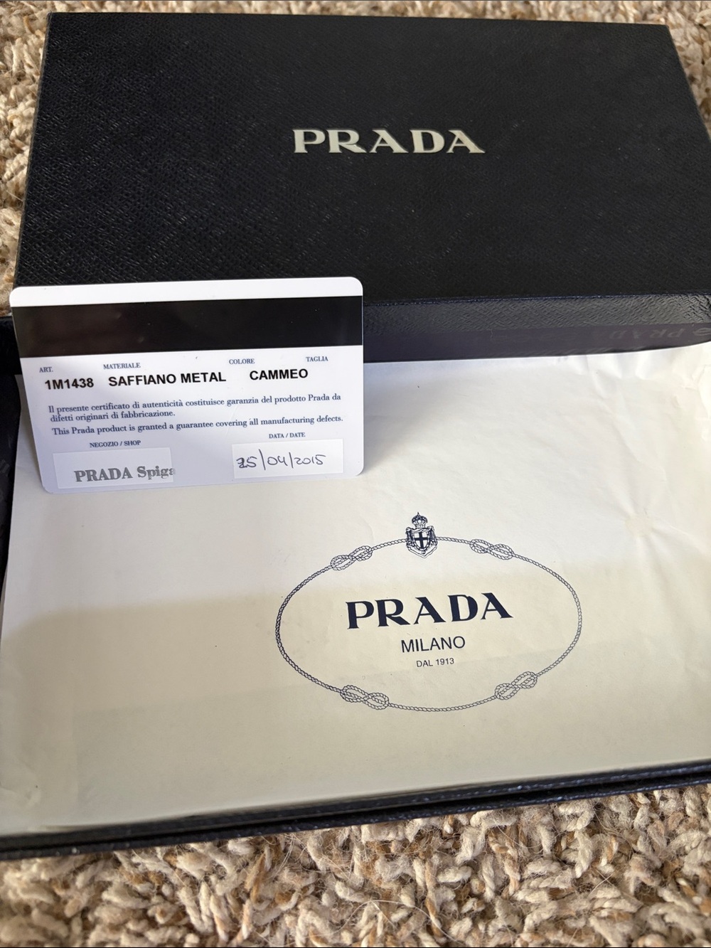 Prada Pink Saffiano Leather Wristlet Clutch with Gold Logo - Picture 8 of 8